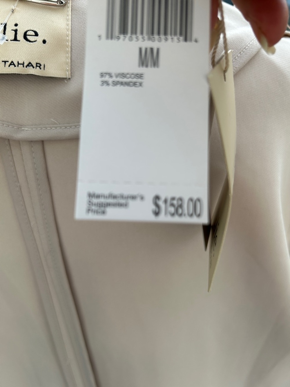 Elie Tahari Light Beige Long Open Blazer - Picture 6 of 6